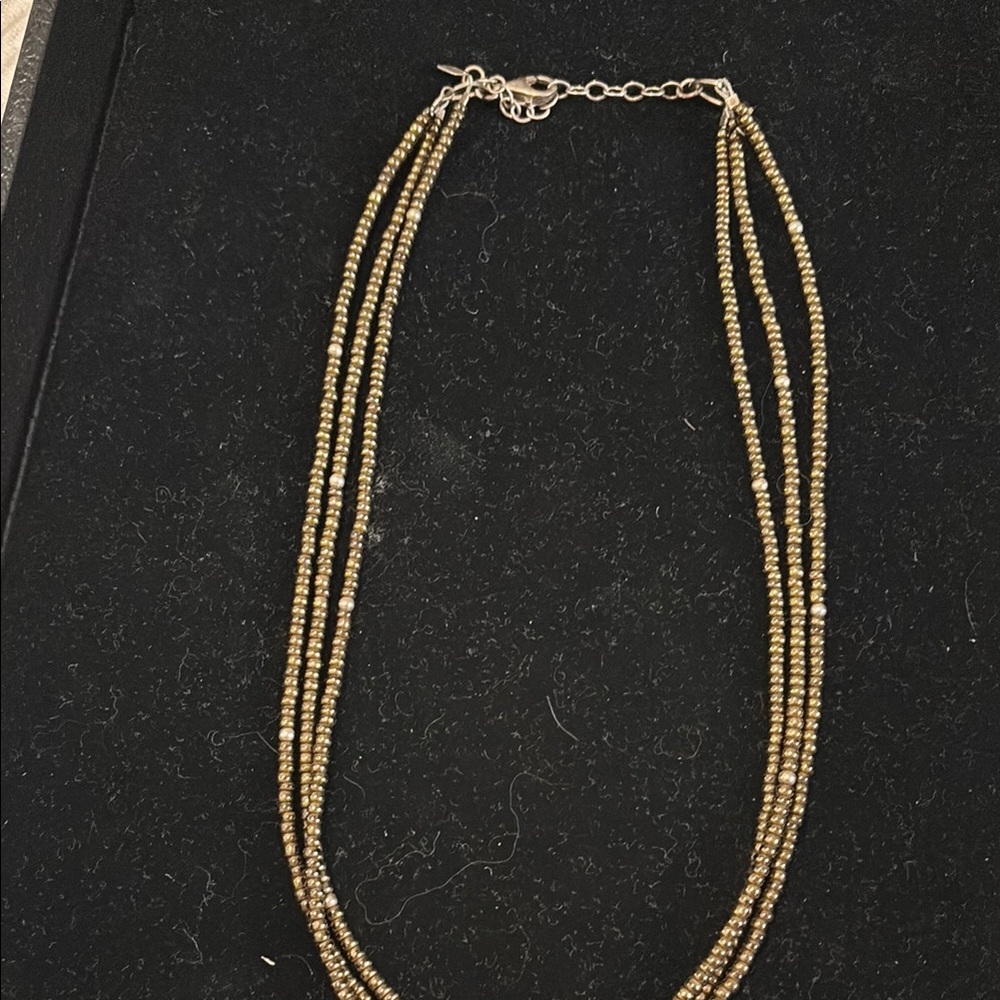 Multi-Strand Bronze Beaded Necklace - Women Jewelry